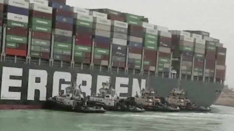 Stuck Container Ship Suez Canal Loose, Traffic Back on Track